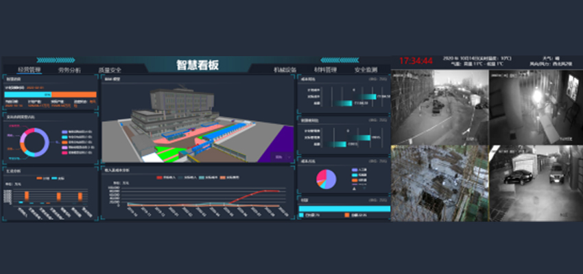 提供公司级、项目级的经营、劳务、质量安全、机械设备、材料、现场检测监控智慧看板。提供关键数据分析、穿透查询等功能。PC端、手机端、指挥中心大屏均可查看。